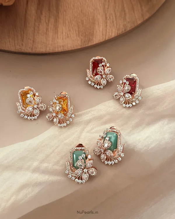 Red_Floral_Studs_|_18k_Rose_Gold_Plated_CZ_Studded_Party_Earrings
