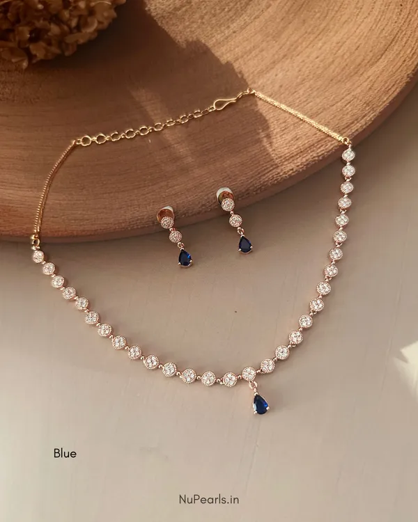 Blue_Lili_Necklace_|_18K_Rose_Gold_Plated_CZ_Studded_Jewellery_Set_For_Women