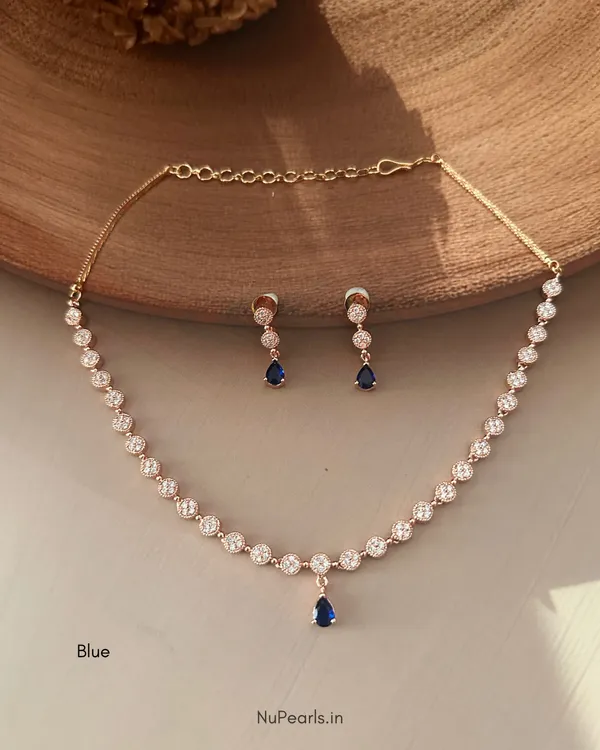 Blue_Lili_Necklace_|_18K_Rose_Gold_Plated_CZ_Studded_Jewellery_Set_For_Women