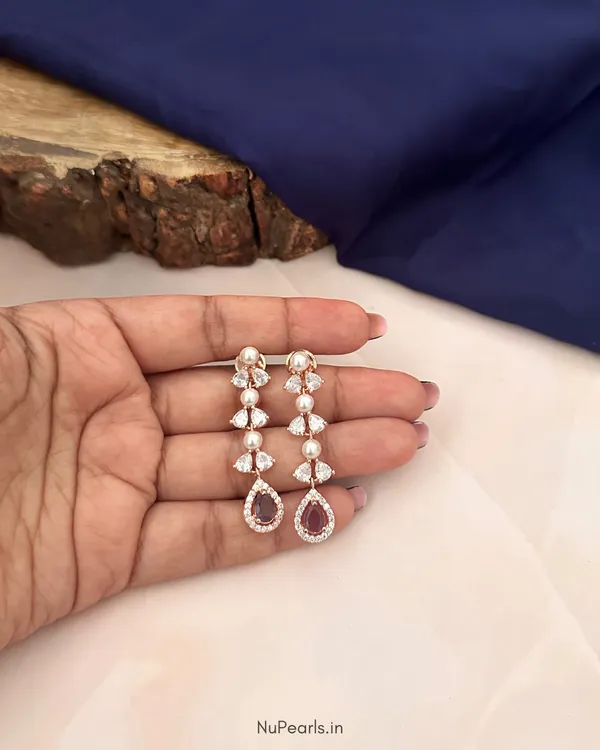 Purple_Ivy_Cz_Stone_&_Pearl_Rose_Gold_Dangler_Earrings_For_Women