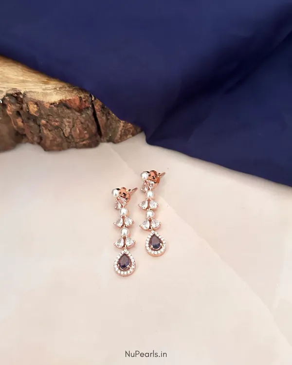 Purple_Ivy_Cz_Stone_&_Pearl_Rose_Gold_Dangler_Earrings_For_Women