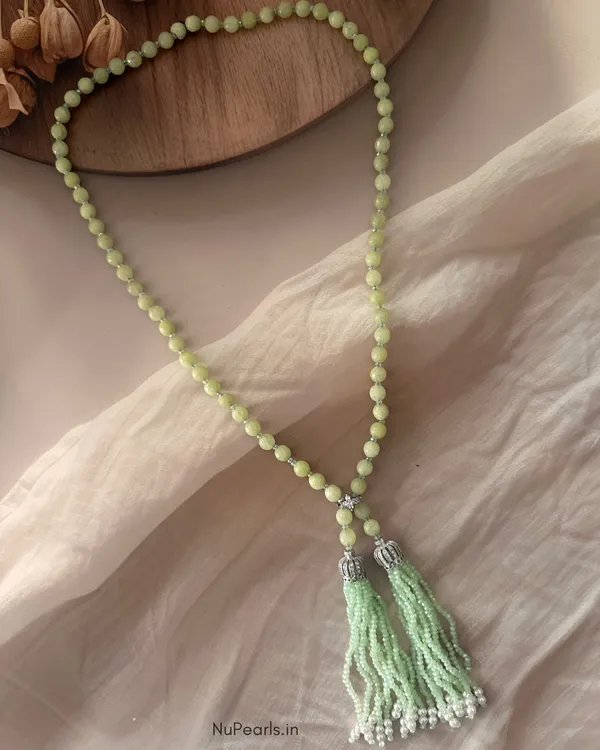 Light_Green_Layla_Long_Mala_with_Crystal_Danglers_|_CZ_Studded_Bead_Mala_Necklace_For_Women