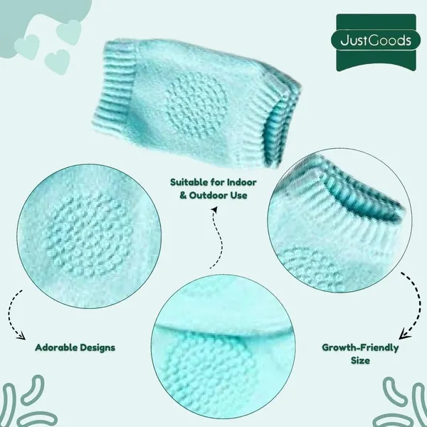10_Piece_Multicolor_Safety_Protector_Knee_&_Elbow_Pads_For_Toddlers_And_Infants_|_Anti-Slip_Crawling_Support_|_Soft,_Stretchable_Cotton_Cushion_For_Knee_Protection