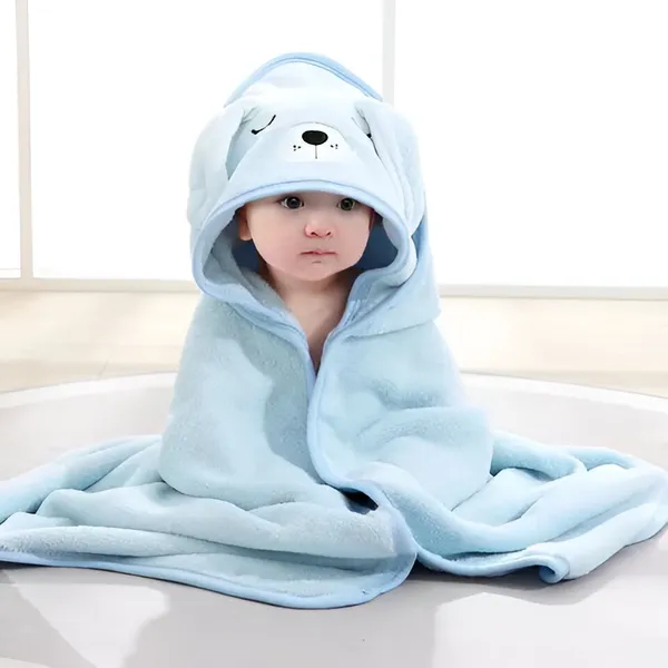 1_Piece_Blue_Ultra-Soft_Hooded_Baby_Towel_|_Absorbent_Bath_Towel_For_Newborns,_Infants_&_Toddlers_(31X31_Inch)