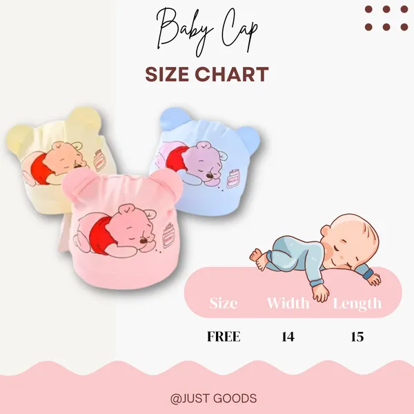 6_Piece_Small_Cartoon_Design_Baby_Cotton_Cap_For_Newborn_Baby_Boys_And_Girls_(0_To_5_Months)_(Blue,_Pink,_Yellow)