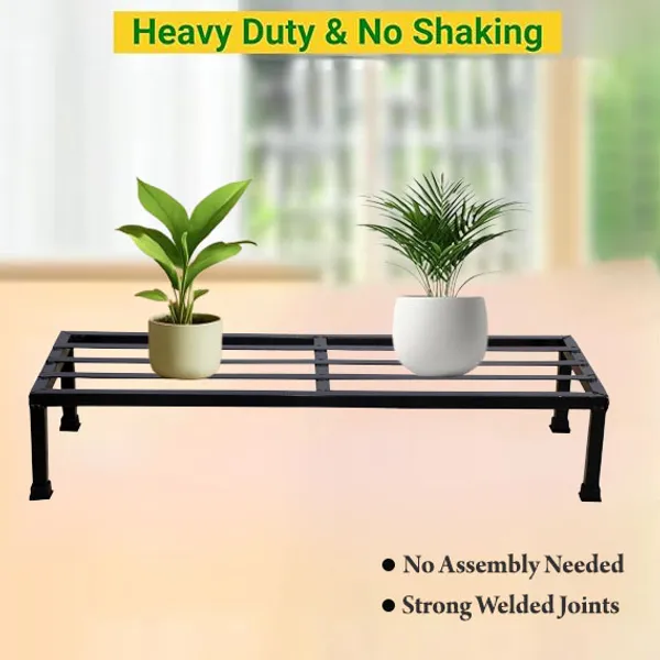Set_Of_2_Black_Metal_Rectangular_Shape_Stand_For_Indoor/Outdoor_Plants_|_24_inches