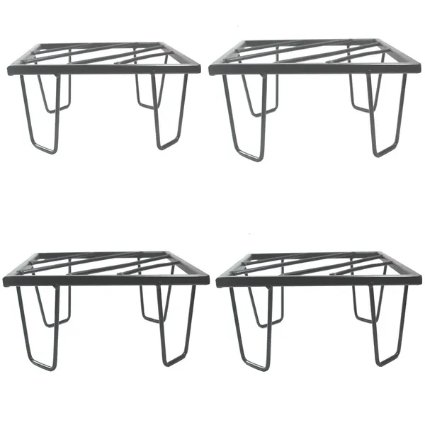 Set_Of_4_Black_Metal_Square_Stand_|_For_Indoor/Outdoor_Plants_|_Heavy_Duty_Ideal_|_For_Home_Garden_Balcony_Living_Room_Decoration