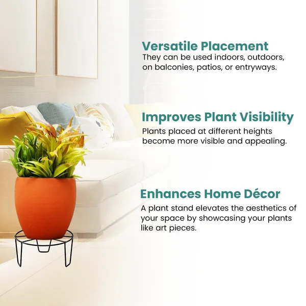 Set_Of_2_Black_Metal_Round_O_Shapeflower_Pot/Plant_Stand_For_Home_Garden_Balcony_Living_Room_Decor_()