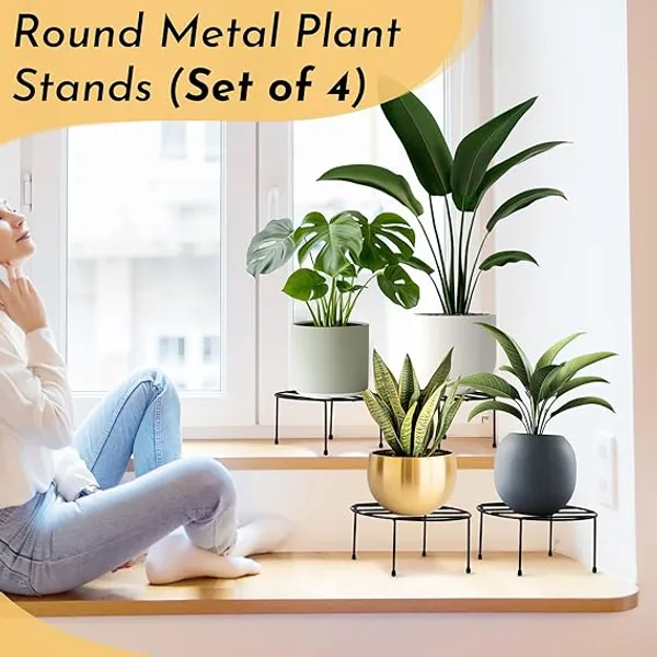 Set_Of_7_Black_Metal_Plant_Stand_Indoor_&_Outdoor_Plants_|__Anti_Rust_With_Bottom_Rubber_Ideal_For_Balcony_Garden