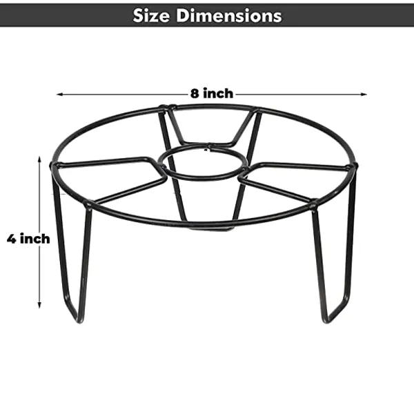 Set_Of_7_Black_Metal_Round_O_Shape_Flower_Pot/Plant_Stand_|_For_Home_Garden_Balcony_Living_Room_Decoration