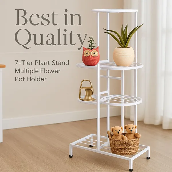 7-_Tier_Plant_Stand_Multiple__Flower_Pot_Holder_Shelves_Planter_Rack_Storage_Organizer_Display_for_Indoor_Outdoor_Garden_Balcony,_set_of_1,_White