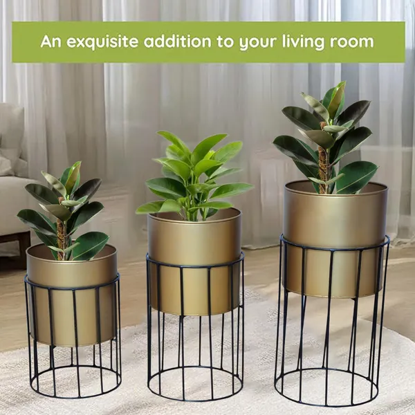 Gold_Plated_Metal_Planter_Stand_(Set_of_3)_|Suitable_for_Living_Room,_Bedroom__Decoration_|_(Gold)