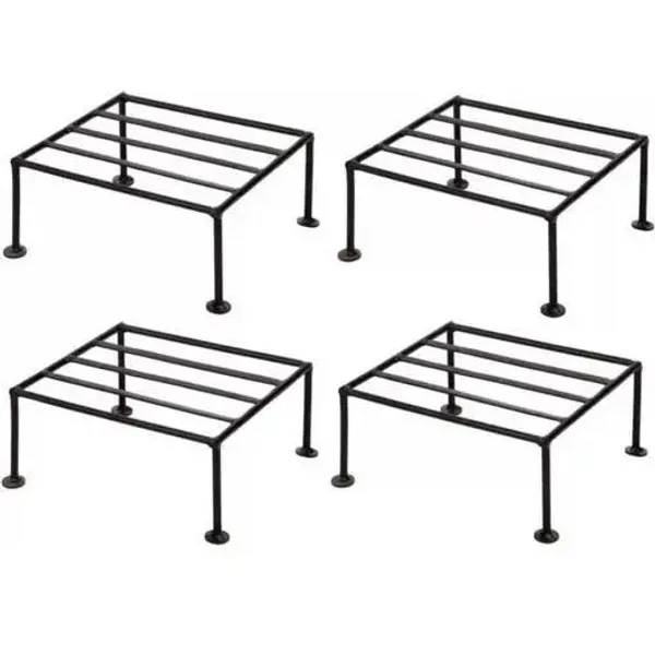 Set_Of_4_Black_Classic_Strong_8Mm_Wire_Flower_Pot_Stand_/_Gamla_Square_Stand_For_Indoor_And_Outdoor_Plants_For_Garden,_Balcony