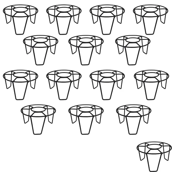 Set_Of_15_Black_Metal_Round_O_Shape_Flower_Pot/Plant_Stand_|_For_Home_Garden_Balcony_Living_Room_Decoration