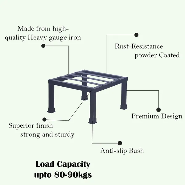 Set_of_1_Matt_Black_Premium_Strong_Flower_Pot_/_Gamla_Square_Stand_For_Indoor_And_Outdoor_Plants_|_Square_Shape_Thick_And_Strong_Leg