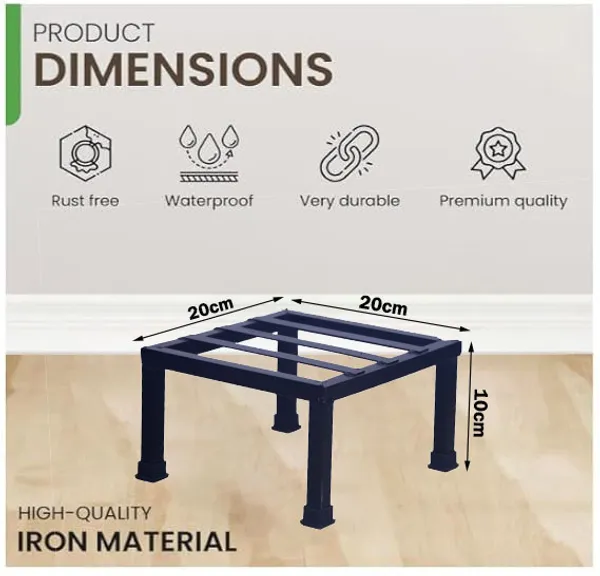 Set_of_1_Matt_Black_Premium_Strong_Flower_Pot_/_Gamla_Square_Stand_For_Indoor_And_Outdoor_Plants_|_Square_Shape_Thick_And_Strong_Leg