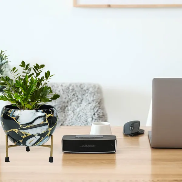 Set_of_1_Black_Metal_Apple_Pot_With_Stand_|_For_Indoor_Plants_|_Rust_Free_Decorative_Ideal_|_For_Living_Room_And_Table_Top