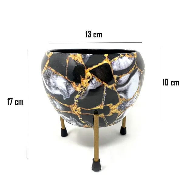 Set_of_1_Black_Metal_Apple_Pot_With_Stand_|_For_Indoor_Plants_|_Rust_Free_Decorative_Ideal_|_For_Living_Room_And_Table_Top