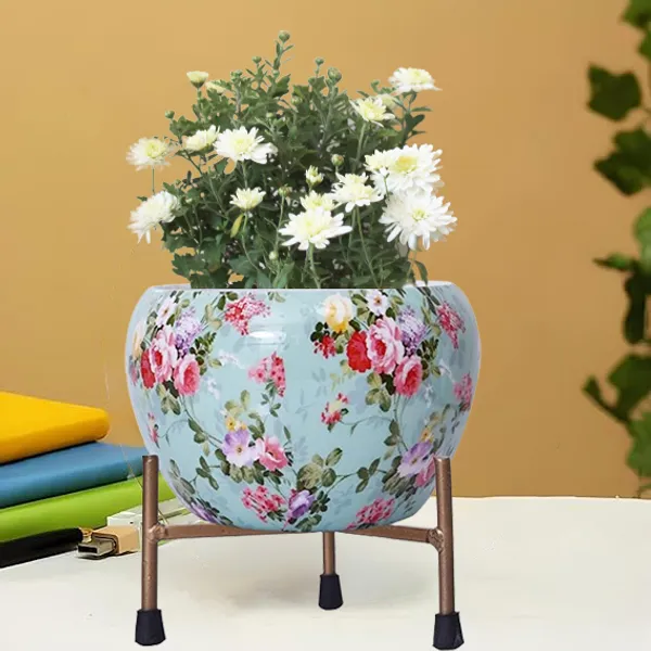 Aqua_Green_Decorative_Apple_Pot_With_Stand_|_For_Indoor_Plants_Rust_Free_Metal_Plant_Pots_|_For_Living_Room_And_Table_Top