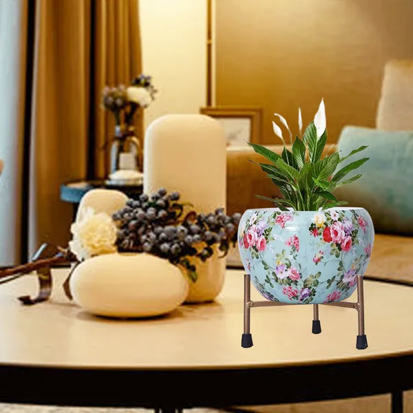 Aqua_Green_Decorative_Apple_Pot_With_Stand_|_For_Indoor_Plants_Rust_Free_Metal_Plant_Pots_|_For_Living_Room_And_Table_Top