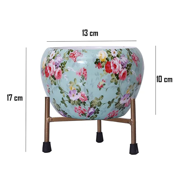 Aqua_Green_Decorative_Apple_Pot_With_Stand_|_For_Indoor_Plants_Rust_Free_Metal_Plant_Pots_|_For_Living_Room_And_Table_Top