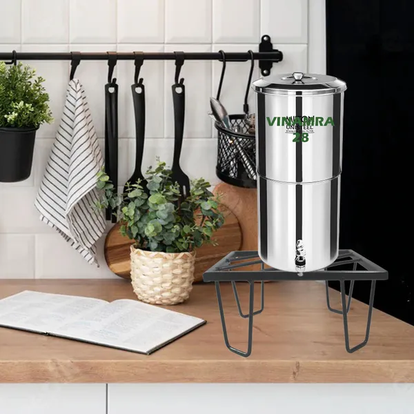 Set_Of_2_Black_Heavy_Metal_Flower_Pot/Plant_Stand_For_Home_Garden_Balcony_Living_Room_Decor_Square_Shape_()