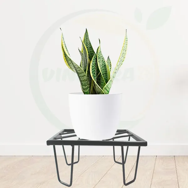 Set_Of_2_Black_Heavy_Metal_Flower_Pot/Plant_Stand_For_Home_Garden_Balcony_Living_Room_Decor_Square_Shape_()