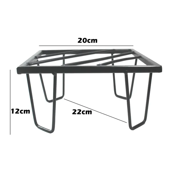 Set_Of_2_Black_Heavy_Metal_Flower_Pot/Plant_Stand_For_Home_Garden_Balcony_Living_Room_Decor_Square_Shape_()