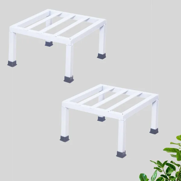 Set_Of_2_White_Premium_Strong_Flower_Pot_/_Gamla_Square_Stand_For_Indoor_And_Outdoor_Plants_|_Square_Shape_Thick_And_Strong_Leg_-