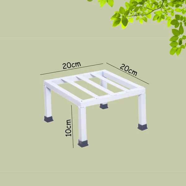 White_Strong_Flower_Pot_/_Gamla_Square_Stand_|_For_Indoor_And_Outdoor_Plants_|_Square_Shape_Thick_And_Strong_Leg