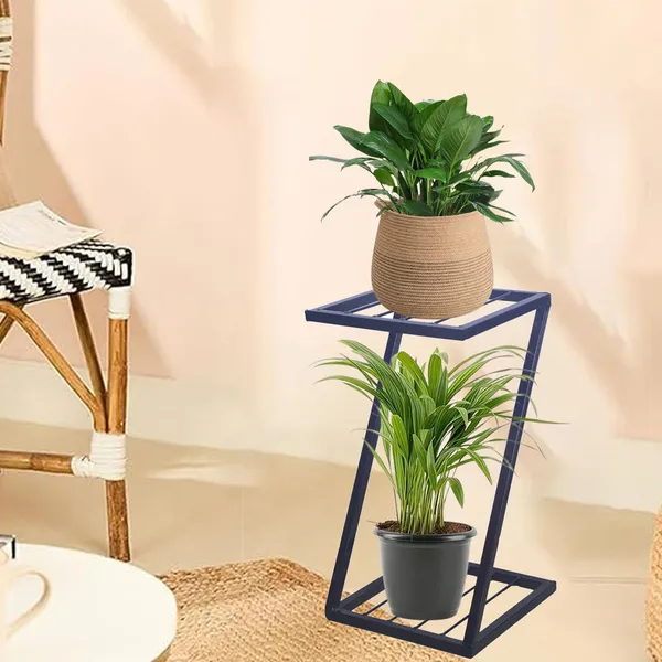 Set_of_1_-_Black_Metal_Stylish_New_Z_Shape_Metal_Planters,_Perfect_Stand_For_Planter_Indoor_And_Outdoor