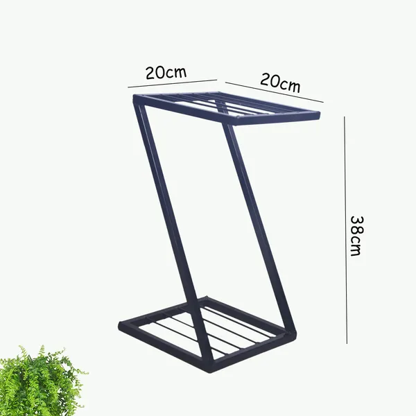 Black_Metal_Z_Shape_Metal_Planters_Stand_|_For_Plantation_Indoor_And_Outdoor_(set_of_1)