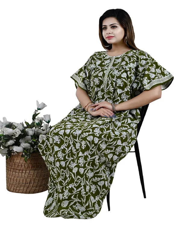 Women_Zip_Chain_Cotton_Nighty__Maxi_Plus_Size_7XL_To_10XL