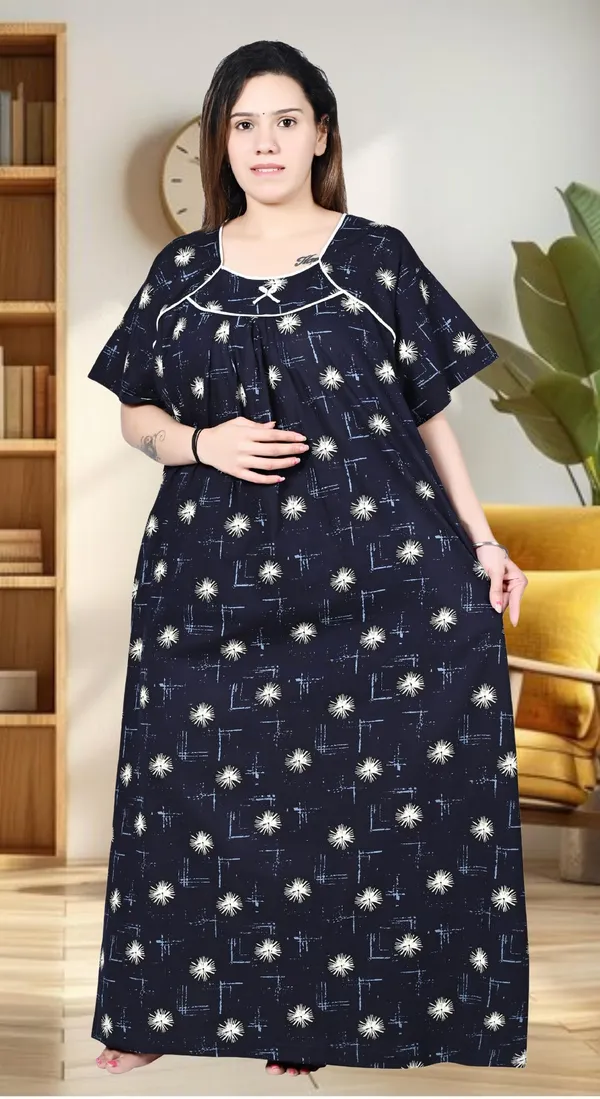 Women_Plus_Size_Nighty_Cotton_Maxi_Gown_Printed_5XL_to_10XL_2_Pc_(Combo)
