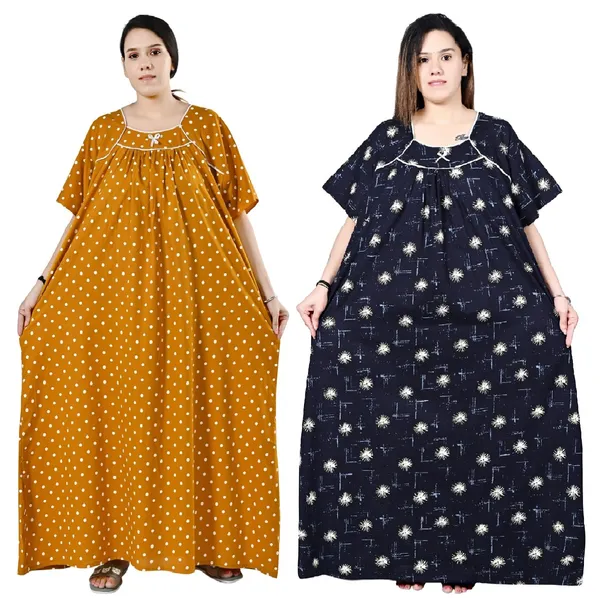 Women_Plus_Size_Nighty_Cotton_Maxi_Gown_Printed_5XL_to_10XL_2_Pc_(Combo)