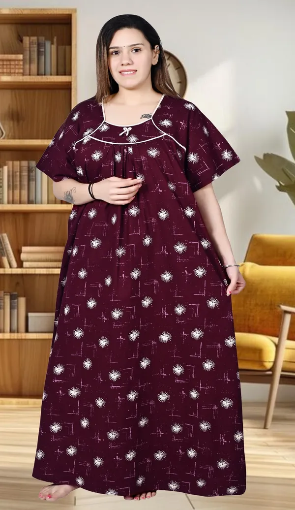 Women_Plus_Size_Nighty_Cotton_Maxi_Gown_Printed_5XL_to_10XL_2_Pc_(Combo)