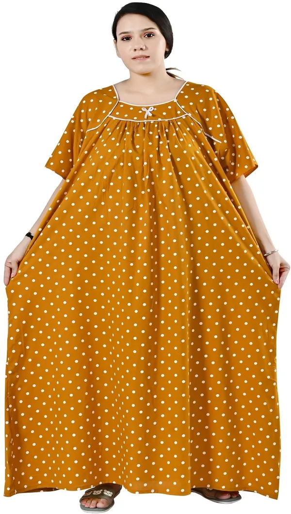 Plus_Size_-_Mustard_Women_Nighty_Pure_Cotton_Maxi_Summer_5XL_To_10XL