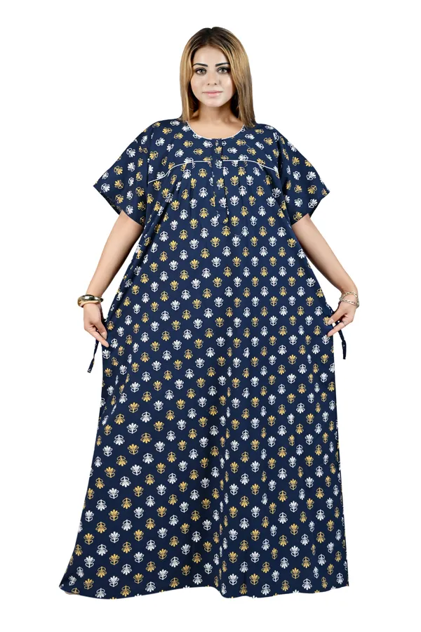 Nighty_Women_Cotton_Maxi_Plus_Size_Front_Button_Open_3XL_to_6XL