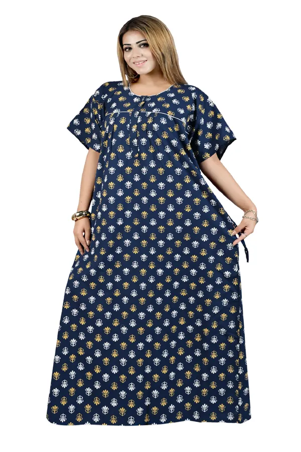 Nighty_Women_Cotton_Maxi_Plus_Size_Front_Button_Open_3XL_to_6XL