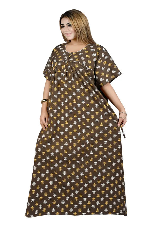 Nighty_Women_Cotton_Maxi_Plus_Size_Front_Button_Open_3XL_to_6XL