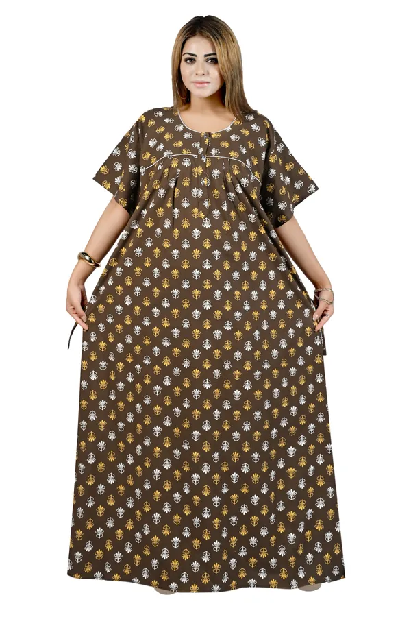 Nighty_Women_Cotton_Maxi_Plus_Size_Front_Button_Open_3XL_to_6XL