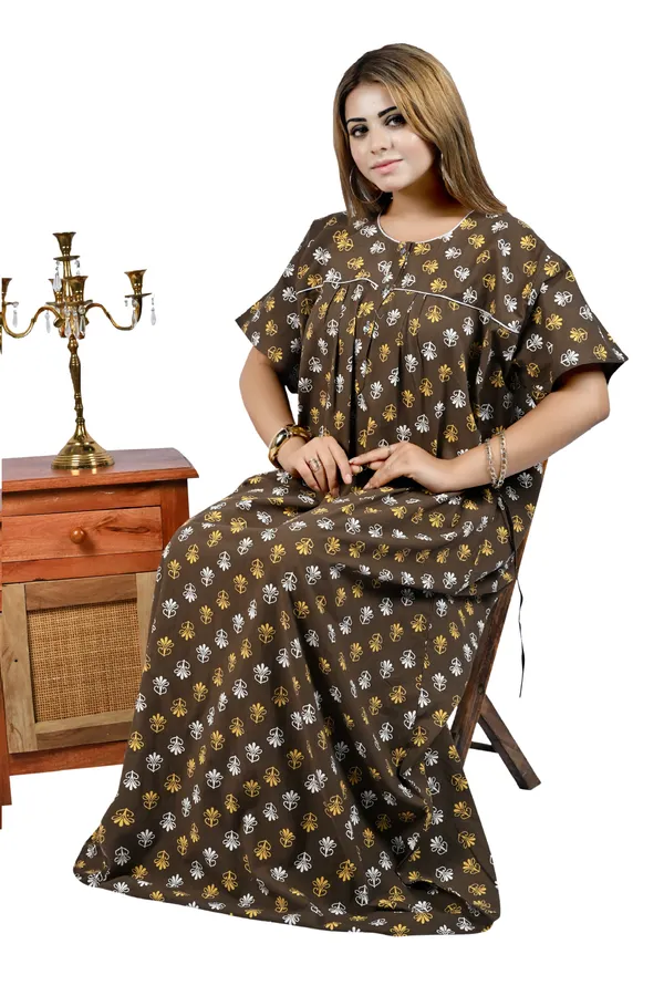 Nighty_Women_Cotton_Maxi_Plus_Size_Front_Button_Open_3XL_to_6XL