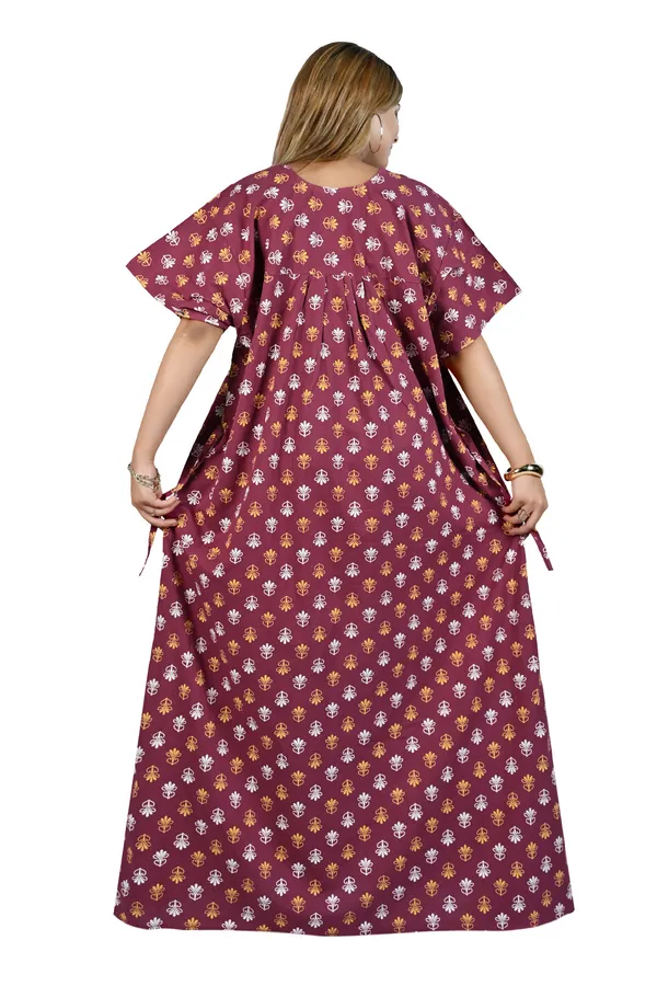 Nighty_Women_Cotton_Maxi_Plus_Size_Front_Button_Open_3XL_to_6XL