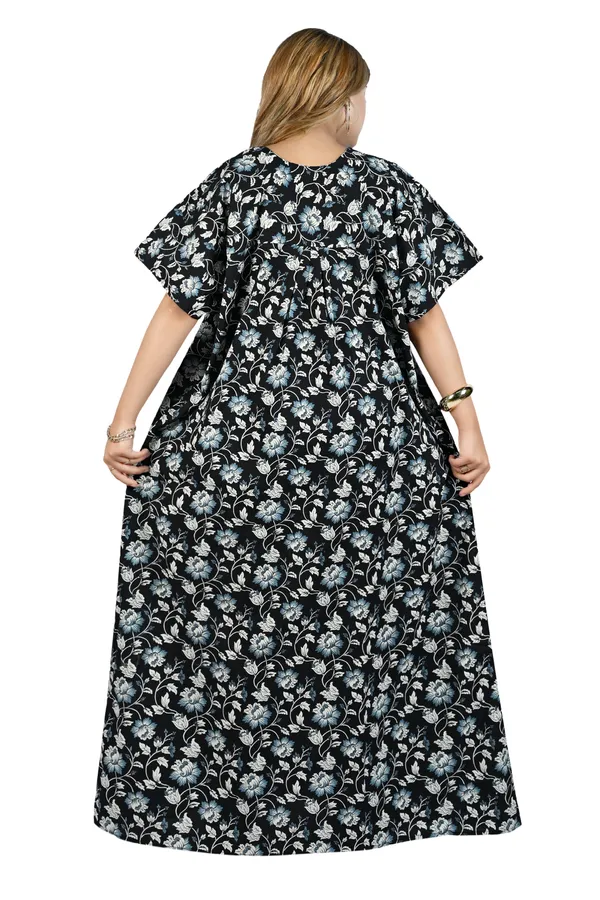 Nighty_Women_Cotton_Maxi_Plus_Size_Front_Zip_Open_3XL_to_6XL