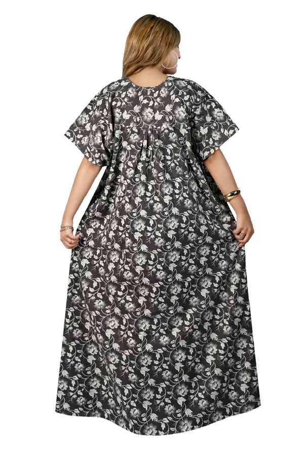 Nighty_Women_Cotton_Maxi_Plus_Size_Front_Zip_Open_3XL_to_6XL