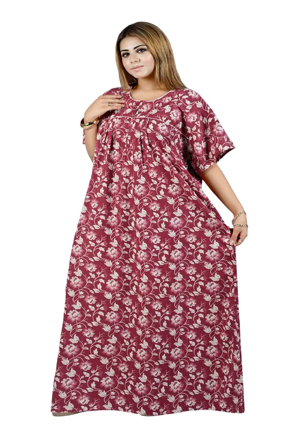 Nighty_Women_Cotton_Maxi_Plus_Size_Front_Zip_Open_3XL_to_6XL