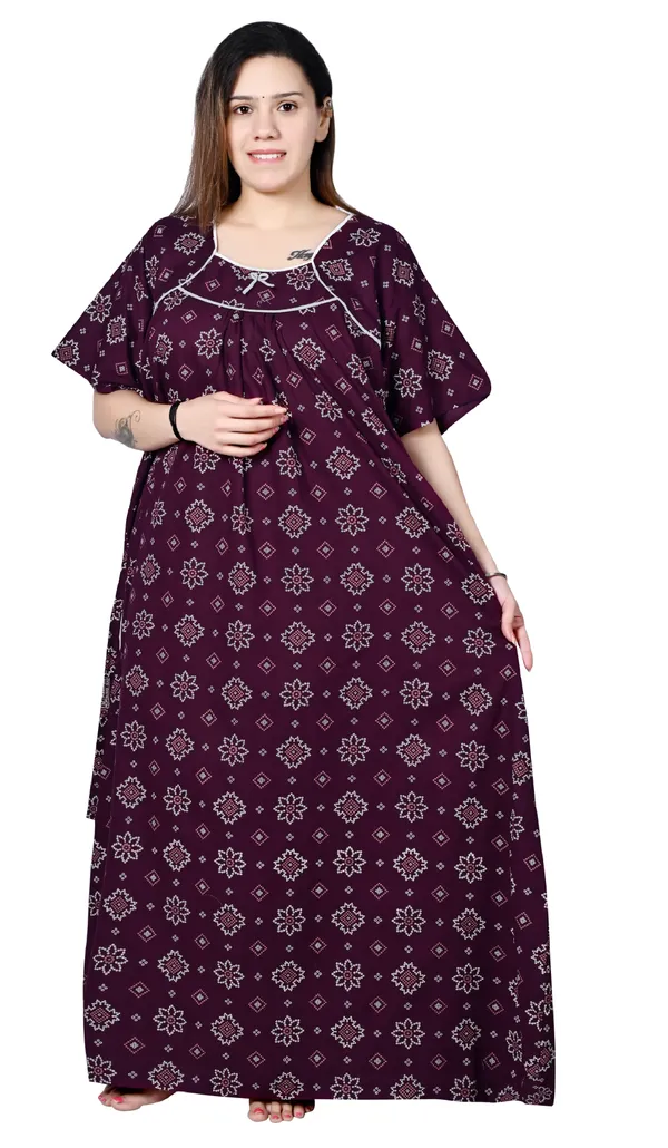 Women_Plus_Size_Nighty_Cotton_Maxi_Gown_Printed_5XL_to_10XL_2_Pc_(Combo)