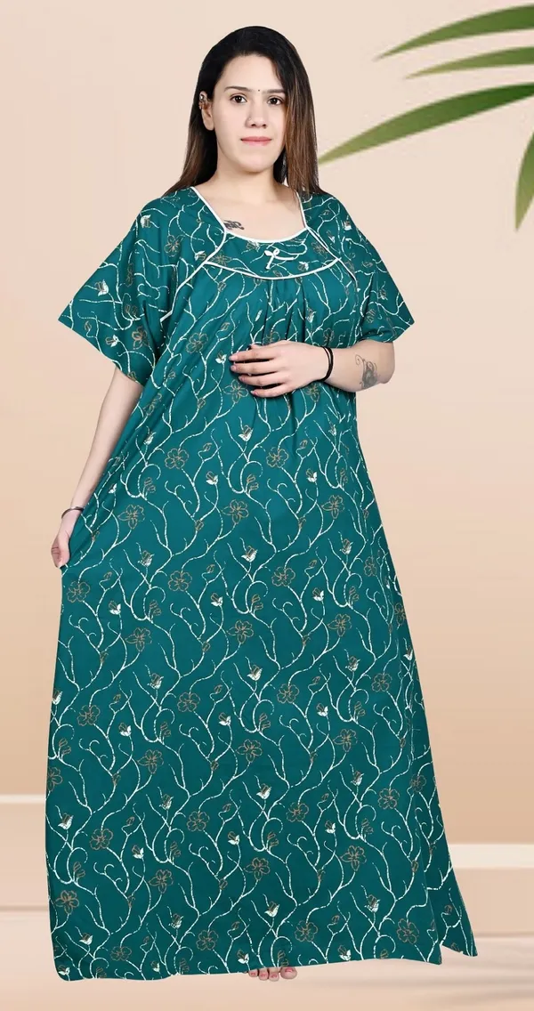 Women_Plus_Size_Nighty_Cotton_Maxi_Gown_Printed_5XL_to_10XL_2_Pc_(Combo)