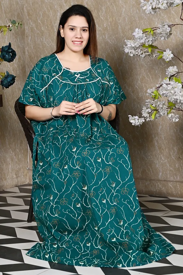 Women_Plus_Size_Nighty_Cotton_Maxi_Gown_Printed_5XL_to_10XL_2_Pc_(Combo)