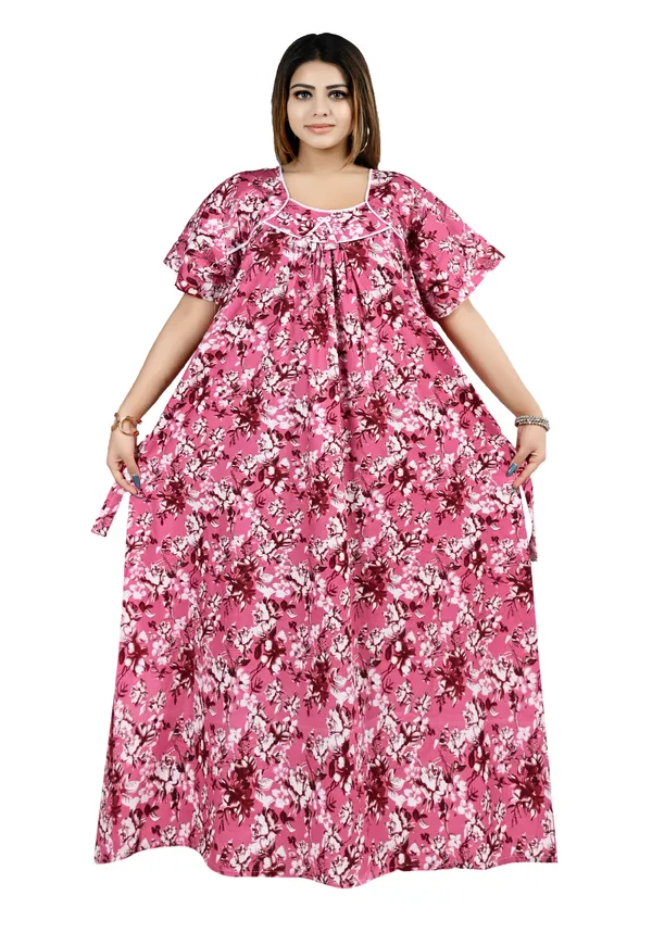 Women_Plus_Size_Pure_Cotton_Printed_Maxi_Nighty_|_5XL�10XL